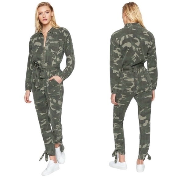 PAM & GELA Camo Belted Tencel Jumpsuit - Picture 2 of 12